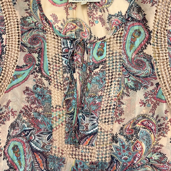 Daniel Rain Multi Color Short Sleeve Blouse Size S - Picture 5 of 11